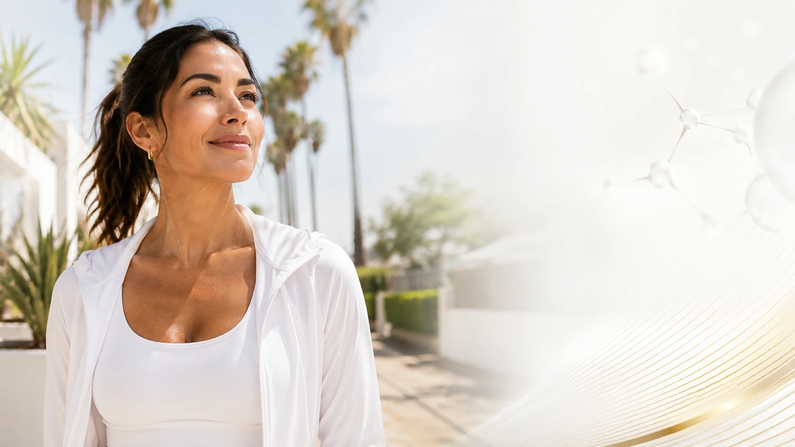 Mujer latina activa con energía y vitalidad